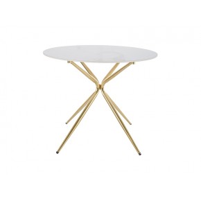 Стол обеденный SIGNAL AZALIA Ceramic белый/золотой 90